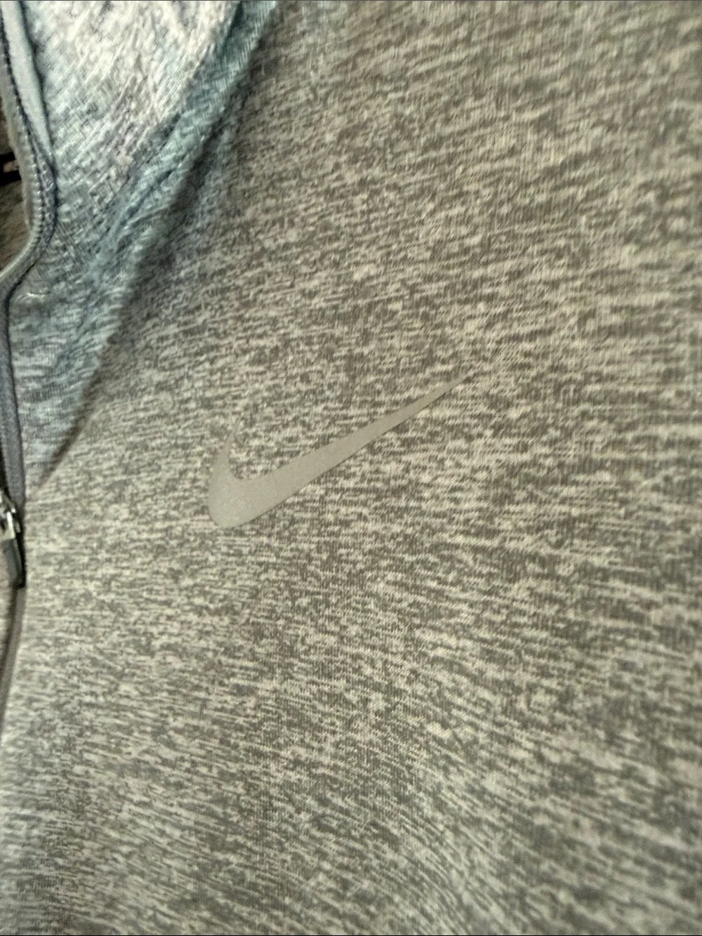 Nike Grey Heather Quarter-Zip Pullover